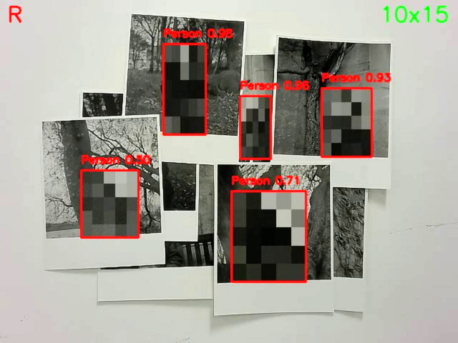 OCN detecting and anonymising people on photographs